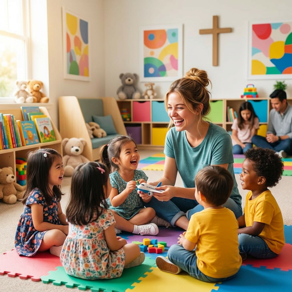 Crianças em atividade no ministério infantil
